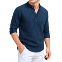 DEELMO Men39s Cotton Blend Solid Regular Fit