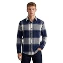 DEELMO Men39s Cotton Blend Printed Checkered Casual