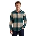 DEELMO Men39s Cotton Blend Printed Checkered Casual