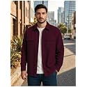 DEELMO Men39s Cotton Polyester Corduroy Shirt with