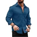 DEELMO Men39s Regular Fit Button Down Dress