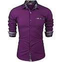 DEELMO Men39s Solid Regular Fit Shirt