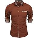 DEELMO Men39s Solid Regular Fit Shirt