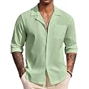 DEELMO Mens Casual Button Down Shirt Summer