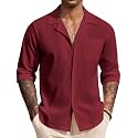 DEELMO Mens Casual Button Down Shirt Summer