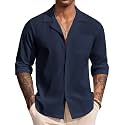 DEELMO Mens Casual Button Down Shirt Summer