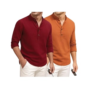 DEEMOON Combo of Mens Cotton Blend Solid