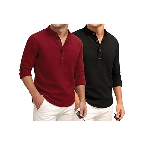 DEEMOON Combo of Mens Cotton Blend Solid