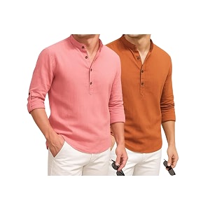 DEEMOON Combo of Mens Cotton Blend Solid