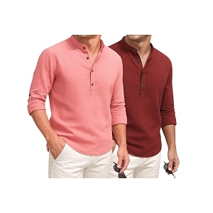 DEEMOON Combo of Mens Cotton Blend Solid