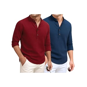 DEEMOON Combo of Mens Cotton Blend Solid
