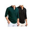 DEEMOON Combo of Men39s Cotton Blend Solid