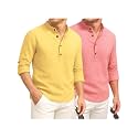 DEEMOON Combo of Men39s Cotton Blend Solid