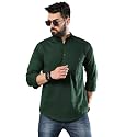 DEEMOON Men39s Cotton Blend Full Sleeve Short