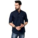DEEMOON Men39s Cotton Blend Full Sleeve Short