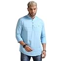 DEEMOON Men39s Cotton Blend Full Sleeve Short