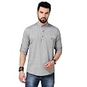 DEEMOON Men39s Cotton Blend Full Sleeve Short