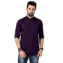 DEEMOON Men39s Cotton Blend Full Sleeve Short