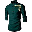 DEEMOON Men39s Full Sleeve Short Kurta Shirt