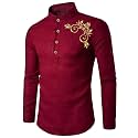 DEEMOON Men39s Full Sleeve Short Kurta Shirt
