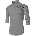 DEEMOON Men39s Full Sleeve Short Kurta Shirt