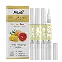 DeEnti Cuticle Oil Pens, Jojoba Nail Oil for Nails, 4 Pack Lemon Scented