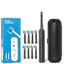 Deep Clean Rechargeable Electric Powered Toothbrush, Rechargeable Electric Toothbrush with 8 Brush Heads,Pressure Sensor to Protect Gums
