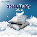 DEEP REST Premium Fiber Pillow with Zip - Extra Soft, Support, Hypoallergenic, 16 x 24 Inches | 3 Months Warranty (Pack of 2)
