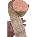 Deeps Creation Designer Fancy Laces Saree Lace Craft Dress Lehenga Border Embroidered Laces 2.5 Inch Wide 9 Meter (Peach)