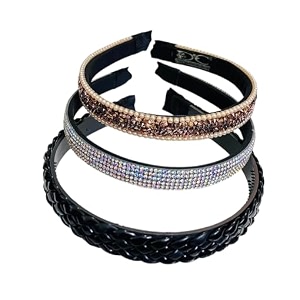 beautiful handcrafted combo of 3 hairbands with stones and pearls for girls amp women