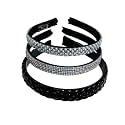 Beautiful Handcrafted Combo of 3 Hairbands with Stones and Pearls for Girls &amp; Women