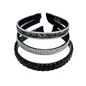 Beautiful Handcrafted Combo of 3 Hairbands with Stones and Pearls for Girls &amp; Women