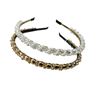 beautiful handcrafted combo of 3 hairbands with stones and pearls for girls amp women