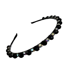 black 10mm crystal amp rainbow catcher headbands hair accessories hair decoration for women amp girls pack of 1