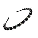 Black 10mm Crystal &amp; Rainbow catcher Headbands Hair Accessories Hair Decoration for Women &amp; Girls (Pack of 1)