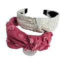 Beautiful Handcrafted Combo of 3 Hairbands with Stones and Pearls for Girls &amp; Women