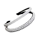 Double Line Thick Crystals &amp; Pearl and Plastic headband, Stones from our Embellished Collection (Pack of 1)