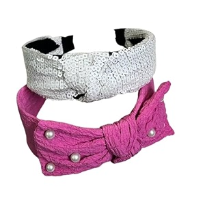 beautiful handcrafted combo of 3 hairbands with stones and pearls for girls amp women
