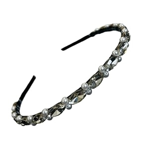 elegant amp exclusive handcrafted fashion chain hairbandsheadbands for women leaf stone amp two pearls
