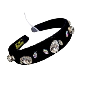 elegant amp exclusive handcrafted women39s fashion chain hairbandsheadbands black hb with white drop amp rainbow leaf stone  hair band for ladies for wedding and party