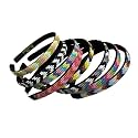 Elegant Hand Crafted Crystal Beaded Plastic Fancy Party Wedding Hairband For Girls and Women - Set of 8 (505 O)