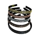 Elegant Hand Crafted Crystal Beaded Plastic Fancy Party Wedding Hairband For Girls and Women - Set of 5 (505 K)