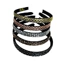 Elegant Hand Crafted Crystal Beaded Plastic Fancy Party Wedding Hairband For Girls and Women - Set of 5 (505 K)