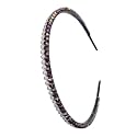 Extremely Unique Stunning &amp; Elegant Handcrafted Headband, Featuring Pearls &amp; Crystals for women (Purple Sleek joined Crystal and Pearl)