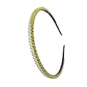 Extremely Unique Stunning &amp; Elegant Handcrafted Headband,Featuring Pearls &amp; Crystals for women (Pack of 1) (Yellow Sleek joined Crystal and Pearl)