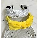 DEEPTI CHANDNA DESIGNS Silver and Yellow Knot Beautiful HandCrafted Hairbands for Girls &amp; Women