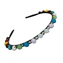 Multi 10mm Crystal &amp; Rainbow catcher Headbands Beaded Hair Bands Hair Accessories Hair Decoration for Women &amp; Girls (Pack of 1)