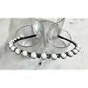 White 10mm Crystal &amp; LCT catcher Headbands Shiny Beaded Hair Bands Hair Accessories Hair Decoration for Women &amp; Girls (combo of 1)