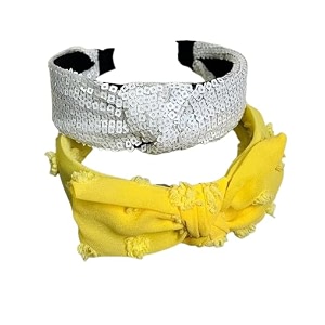 silver and yellow knot beautiful handcrafted hairbands for girls amp women