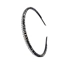 Stunning &amp; Elegant Handcrafted Headband, Featuring Pearls &amp; Crystals for Women (Metallic Sleek joined Crystal and Pearl)